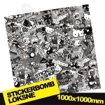 Black And White Stickerbomb 1000x1000 Black And White Stickerbomb 1000x1000