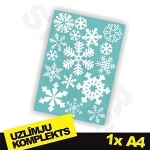 Snowflakes uzlīmju komplekts 1x A4 Snowflakes uzlīmju komplekts 1x A4