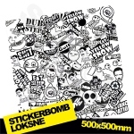 Black And White Stickerbomb Nr. 2 500x500 Black And White Stickerbomb Nr. 2 500x500