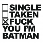 Single Taken Fuck You Im Batman