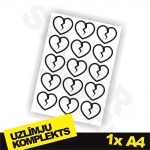 Broke Hearts Uzlīmju Komplekts 1x A4