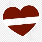 Latvia Flag Heart