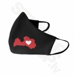 I Love Latvia Sejas Maska Melna