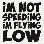 Im Not Speeding Im Flying Low