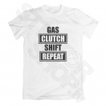 T-krekls - Gas Clutch Shift Repeat T-krekls - Gas Clutch Shift Repeat