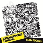 Black And White Stickerbomb Nr. 3 500x500 Black And White Stickerbomb Nr. 3 500x500