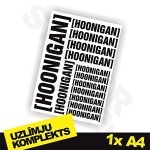 Hoonigan uzlīmju komplekts 1x A4 Hoonigan uzlīmju komplekts 1x A4