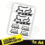 Fox uzlīmju komplekts 1x A4 Fox uzlīmju komplekts 1x A4