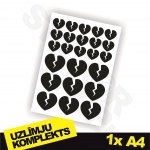 Broke V4 Hearts Uzlīmju Komplekts 1x A4