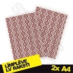 Līmplēve LV raksti 2x A4 Līmplēve LV raksti 2x A4