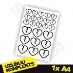 Broke V3 Hearts Uzlīmju Komplekts 1x A4