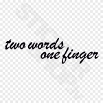 Two Words One Finger