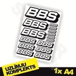 BBS uzlīmju komplekts 1x A4 BBS uzlīmju komplekts 1x A4