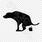 Pooping Dog Apple