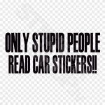Only Stupid People Read Car Stickers