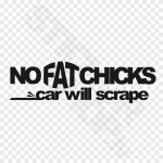No Fat Chicks Car Will Scrape