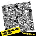 Black And White Stickerbomb 500x500 Black And White Stickerbomb 500x500