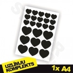 Hearts V4 Uzlīmju Komplekts 1x A4